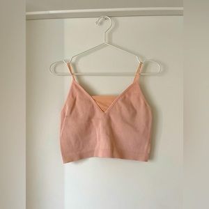 Forever 21 Pink Cropped Tank Top